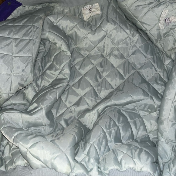 DeLong Jacket Mens XL Purple Gray Sportswear Bomber Baseball USA Varsity Vintage - Picture 12 of 14